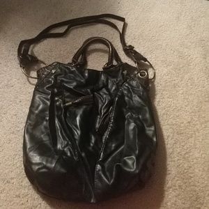 Bueno black and brown handbag